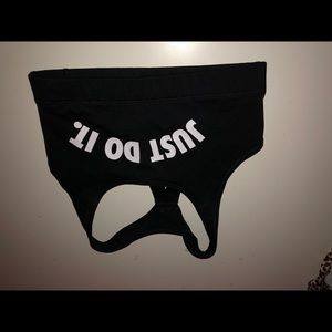 Black Nike sports bra
